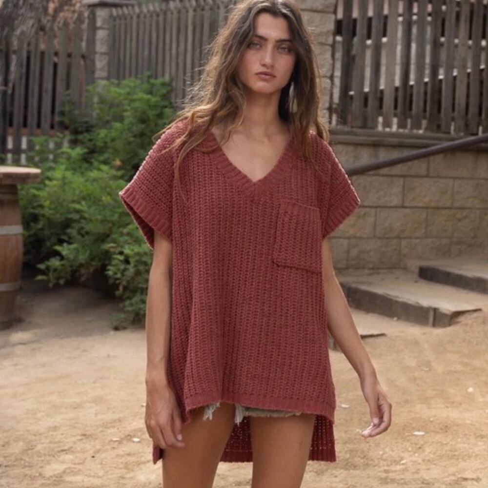 POL Chenille Oversized Knit Sweater